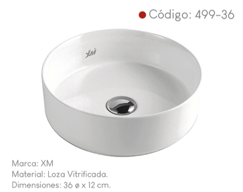 Ovalin de loza blanca encimera 499-36(31) XM